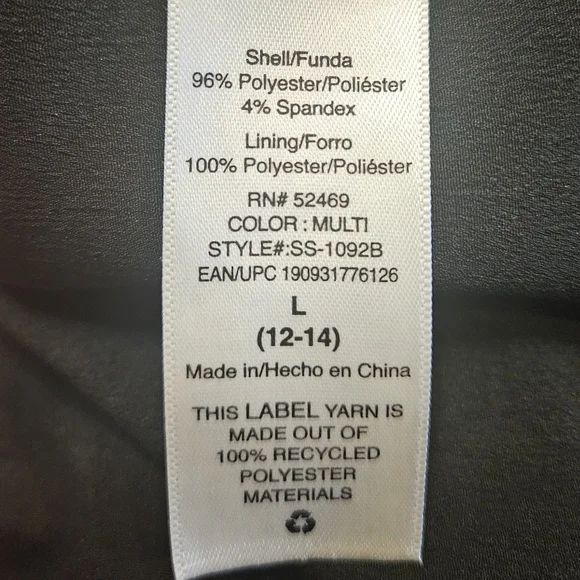 SCOOP NYC Black & White Polka Dot Flutter Sleeve Crop Top Blouse - Large (12-14) - Picture 7 of 7